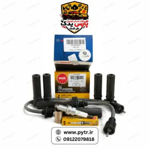 پک شمع و وایر تقویتی جک J5 دنده ای و اتومات (شمع سوزنی NGK+وایر تقویتی جک J5)