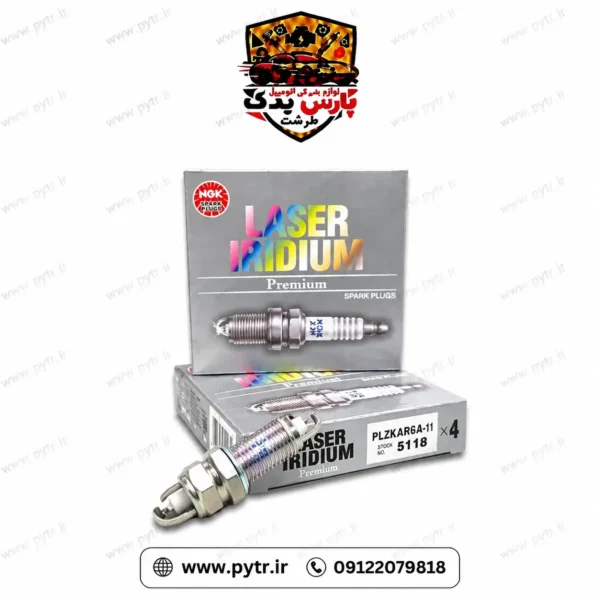 شمع خودرو NGK انجیکا لیزر پلاتینیوم PLZKAR6A-11-5118 آچار 14