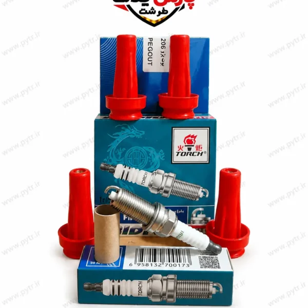 پک شمع و وایر پژو207 و 206 TU5و تارا (شمع تورچ ایریدیوم بلند+بوت وایر TU5)