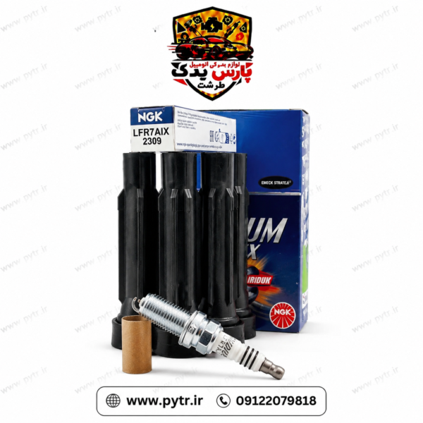پک شمع و وایر شمع تقویتی هایما S7 (شمع NGK 2309 ایریدیوم + وایرشمع هایما  S7) مجموعه 8 عددی
