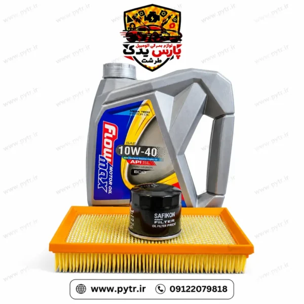 پکیج تعویض روغن پراید یورو4 فلومکس 10W-40 SL